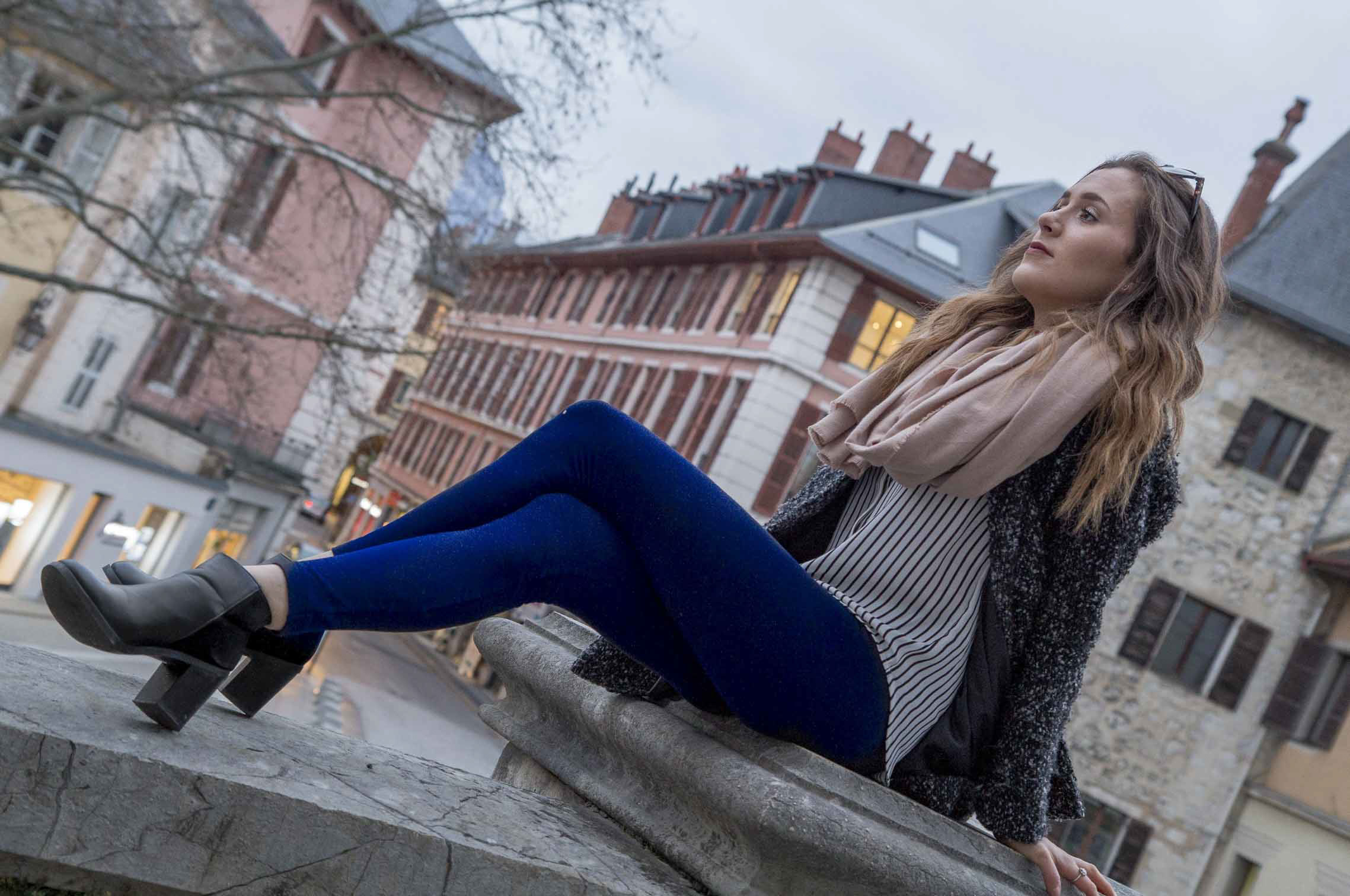 Chambery France sunset model photo session